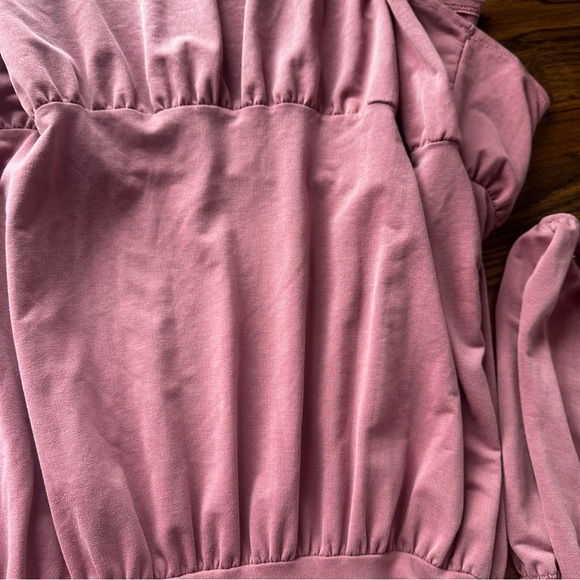 Altar'd State Mauve tiered long-sleeve smock dress XS - Picture 11 of 12